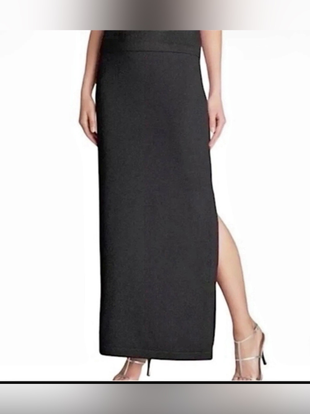St. John Black Maxi Knit Skirt Size 8
